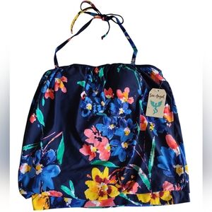 Sea Angel Medium Garland Blue Floral Tankini